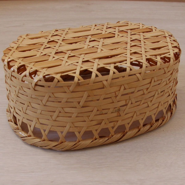 竹かご 白竹小判篭（大/小）